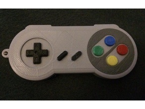 snes controller keychain - full color keychains 3d print model - Mito3D