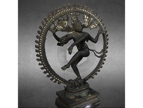 shiva nataraja tarama ve kopyaları 3dprinting 3dscan Asya Bronz dans hindu Hinduizm Hint Kral heykel 3d print model - Mito3D