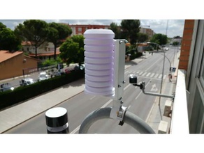 netatmo tube mount + tfa weather shield electronics eb5tc station 3d print model - Mito3D