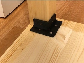 la pata de mesa soporte diy el conector pierna tornillo tabla madera 3d print model - Mito3D