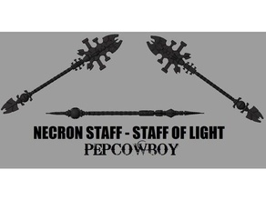 necron staff - light costume cosplay prop warhammer 40k 3d print model - Mito3D