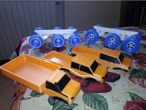 6x 6 beden mini canavar kamyon mekanik oyuncaklar 3d print model - Mito3D
