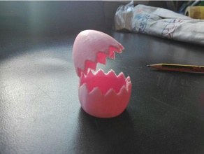 surprise egg cute present box diy chick chicken gallina huevo kinder laberinto 3d print model - Mito3D