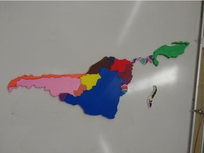 Karte zentral-Amerika Süd-Amerika 3d-Karte Argentinien Bolivien Brasilien chile columbia Kuba in der Dominikanischen Republik ecuador Französisch-Guayana guyana haiti Mexiko paraguay peru suriname uraguay venesuela 3d print model - Mito3D