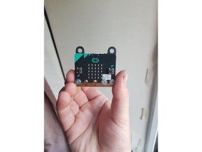 microbit de la longe l'électronique bbc geek lanière badge à leur nom pendentif 3d print model - Mito3D