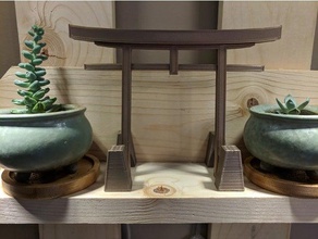 einfache torii gate Skulpturen bonsai 3d print model - Mito3D