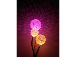 voronoi blowball flower - lighted decoration buildings & structures desktopfusion fusion360challenge customizable customizer plant 3d print model - Mito3D