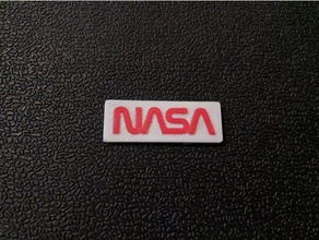 nasa worm magnet signs & logos magnetic space 3d print model - Mito3D