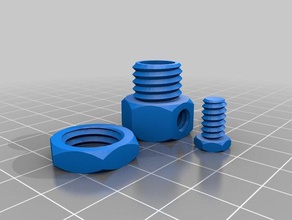 customizable cable gland bolts nuts parts fitting strain relief openscad parametric 3d print model - Mito3D