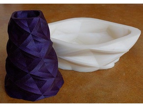 spirale vaso ciotola customizer matematica arte l'arte algoritmica generativa il design generativo openscad parametrico potterbot di stampa 3d print model - Mito3D
