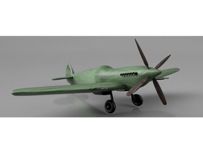 spitfire simple 132mm des véhicules 130mm en avion l'arf la royal air force supermarine guerre mondiale 2 seconde 3d print model - Mito3D