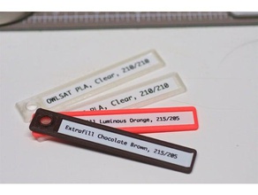 colorcards - n'oubliez jamais votre filaments de couleurs L'impression 3d tests la carte couleur des cartes filament mémoire helper 3d print model - Mito3D