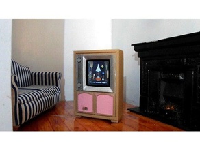 casa delle bambole t di lavorov set2 1 12 scala giocattolo & accessori gioco bambola tv televisione lavoro 3d print model - Mito3D