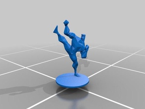 low poly high kicker toy & game accessories 3d print model - Mito3D