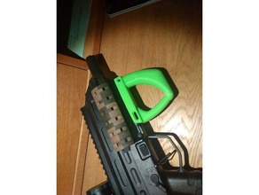 ergonomic airsoft foregrip sport & outdoors accesories attachment rifle 3d print model - Mito3D