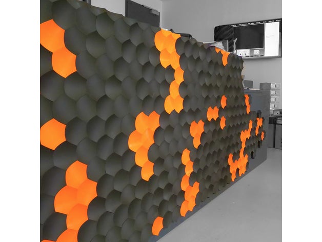 prusa reception tiles - prusalab decor hexagon hexagonal prusa tile 3D print model - Mito3D