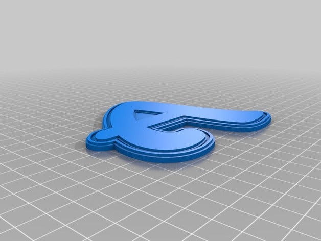 de la letra llaveros personalizado 3D print model - Mito3D