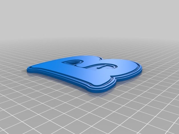 de la letra b llaveros personalizado 3D print model - Mito3D