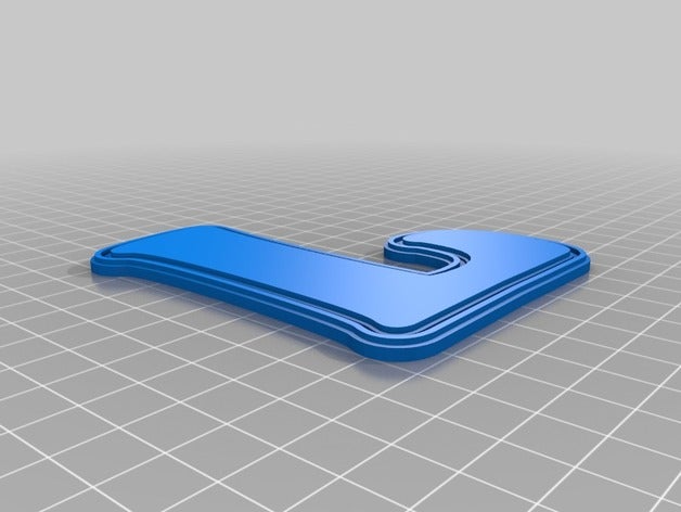 letra l pecado barra llaveros personalizado 3D print model - Mito3D