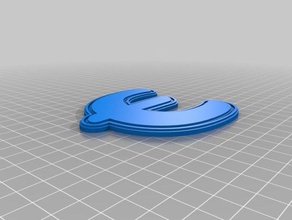 letra e sin barra keychains customized 3d print model - Mito3D