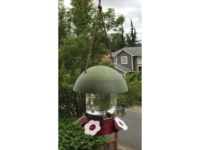 colibri chargeur extérieur et jardin humming bird feeder 3d print model - Mito3D