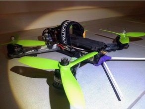 rooster rx antenna mount r c vehicles holder armattan drone fpv quad quadcopter 3d print model - Mito3D