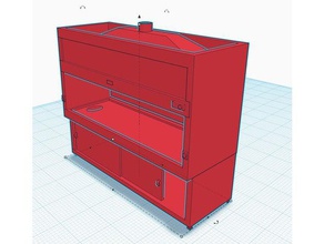 science lab equipment 'fume cupboard' props 3d print model - Mito3D