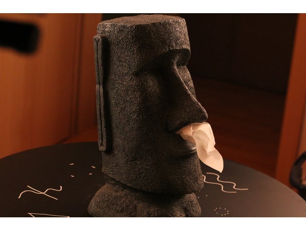 moai tissue dispenser household 3d scan bust figure kinect statue 3D print model - Mito3D