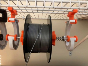 closetmaid clothes bracket extender & paper towel holder 3d printer accessories filament spool hanger 3d print model - Mito3D