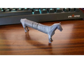 élastique cheval animaux lowpoly printemps 3d print model - Mito3D