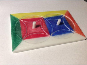 Doppel-spin-puzzle Rätsel Doppel einfach Spaß Spiel Spiele puzzle rubik rubiks cube spin spinner Spinnen tabletop - Spielzeug drehen twist verzwicktes 3d print model - Mito3D