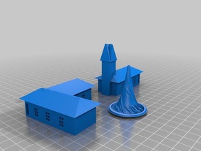 museumsdorf twisted clock - always yesterday buildings & structures 3d print model - Mito3D