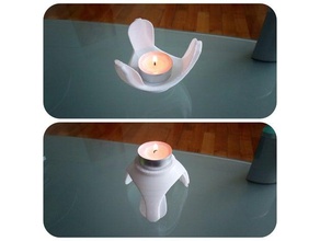 bougie à réchaud vase piédestal décor tealightholder porte-bougie 3d print model - Mito3D
