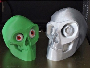 halloween de calavera único y multi-material remix doble extrusión la mmu multi-color el cráneo 3d print model - Mito3D