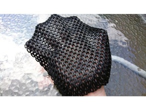 tessuto timo 20x20cm moda cotta di maglia il interconnessi jazza medievale stampa luogo la camicia 3d print model - Mito3D