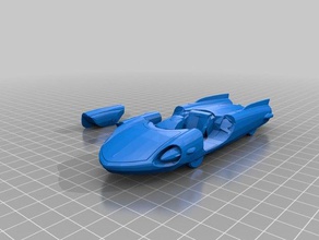 rocket car 3d printing fallout 4 wasteland futuristic post-apocalyptic vehicle warfare 3d print model - Mito3D