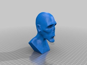 hızlı zombi baskını heykeller büstü baş zombiler 3d print model - Mito3D
