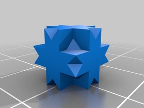 große cubicuboctahedron math Polyeder 3d print model - Mito3D