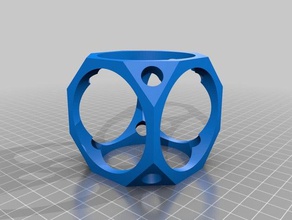 truncated cube math polyhedron 3d print model - Mito3D