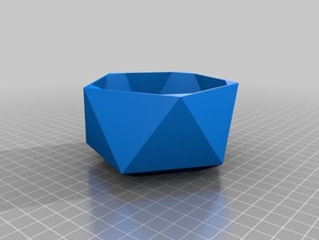 low poly flower pot outdoor & garden vase geometric madewithtinkercad simple tinkercad 3d print model - Mito3D