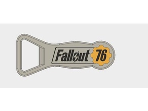 fallout 76 small bottle opener hand tools beer game logo 3d print model - Mito3D