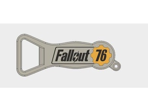 fallout 76 bottle opener keychain keychains beer game hand tools logo 3d print model - Mito3D