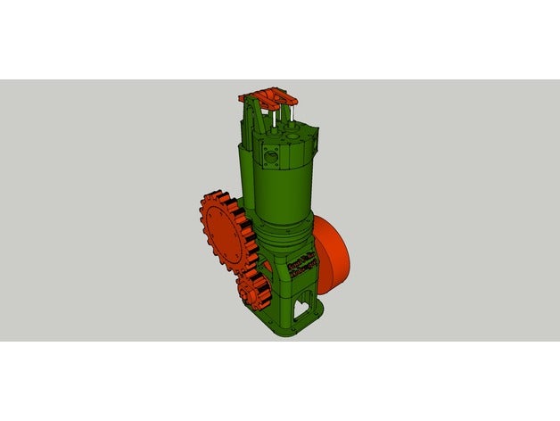 motor diesel de engenharia o modelo do 3D print model - Mito3D