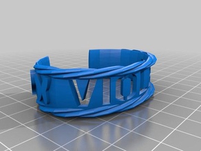 violet bracelet 3d printing jewelry 3d print model - Mito3D