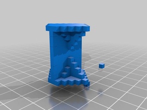 pixel relógio de areia arte da matemática 3d print model - Mito3D