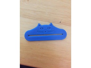 cat mouth toothpaste squeezer bathroom 3d print model - Mito3D