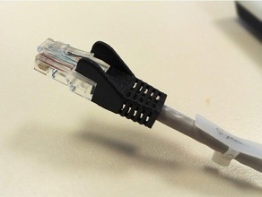 ethernet dudak koruyucu kılıf RJ-45 bilgisayar kablo ağ tak koruma kol 3d print model - Mito3D