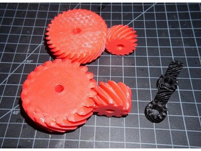 45 degree helix gears right-angle drive engineering customizer gear helical right angle transmission z axis z-axis 3d print model - Mito3D