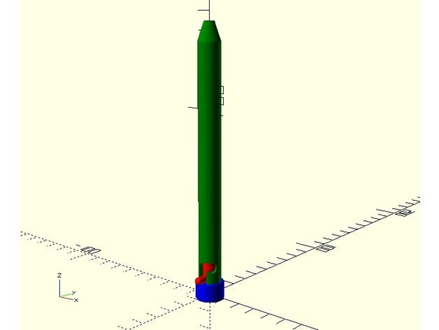 cıvata eylem kalem ofis malzemeleri 3D print model - Mito3D