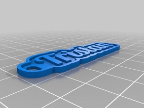tristan keychain v2 signs & logos customized 3d print model - Mito3D